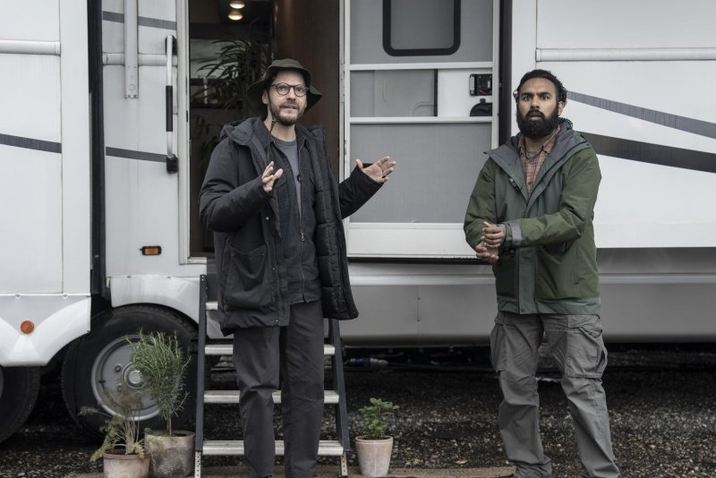 Daniel Bruhl (L) and Himesh Patel star in "The Franchise," which wraps up its first season Sunday. Photo courtesy of HBO