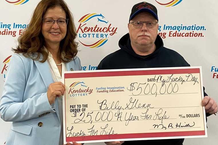 Billy Glenn hit big in the Kentucky Lottery's Lucky For Life drawing after using the same set of numbers for nine years. Photo courtesy of the Kentucky Lottery